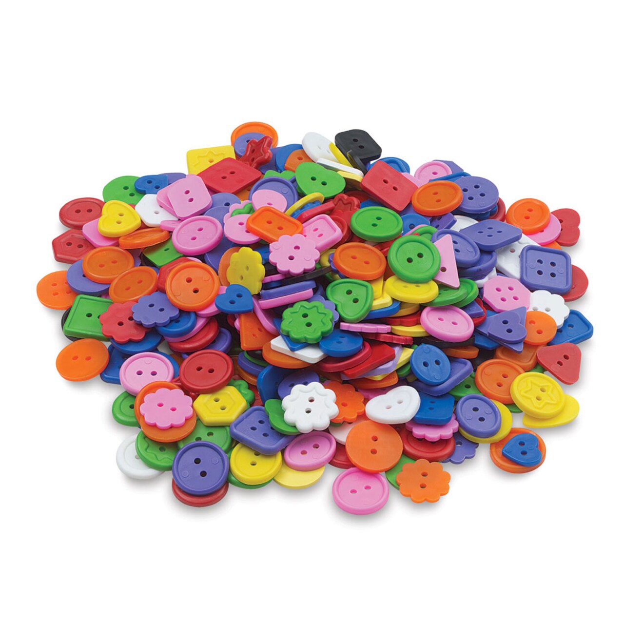 Roylco Bright Buttons - Assorted Colors and Sizes, 1 lb
